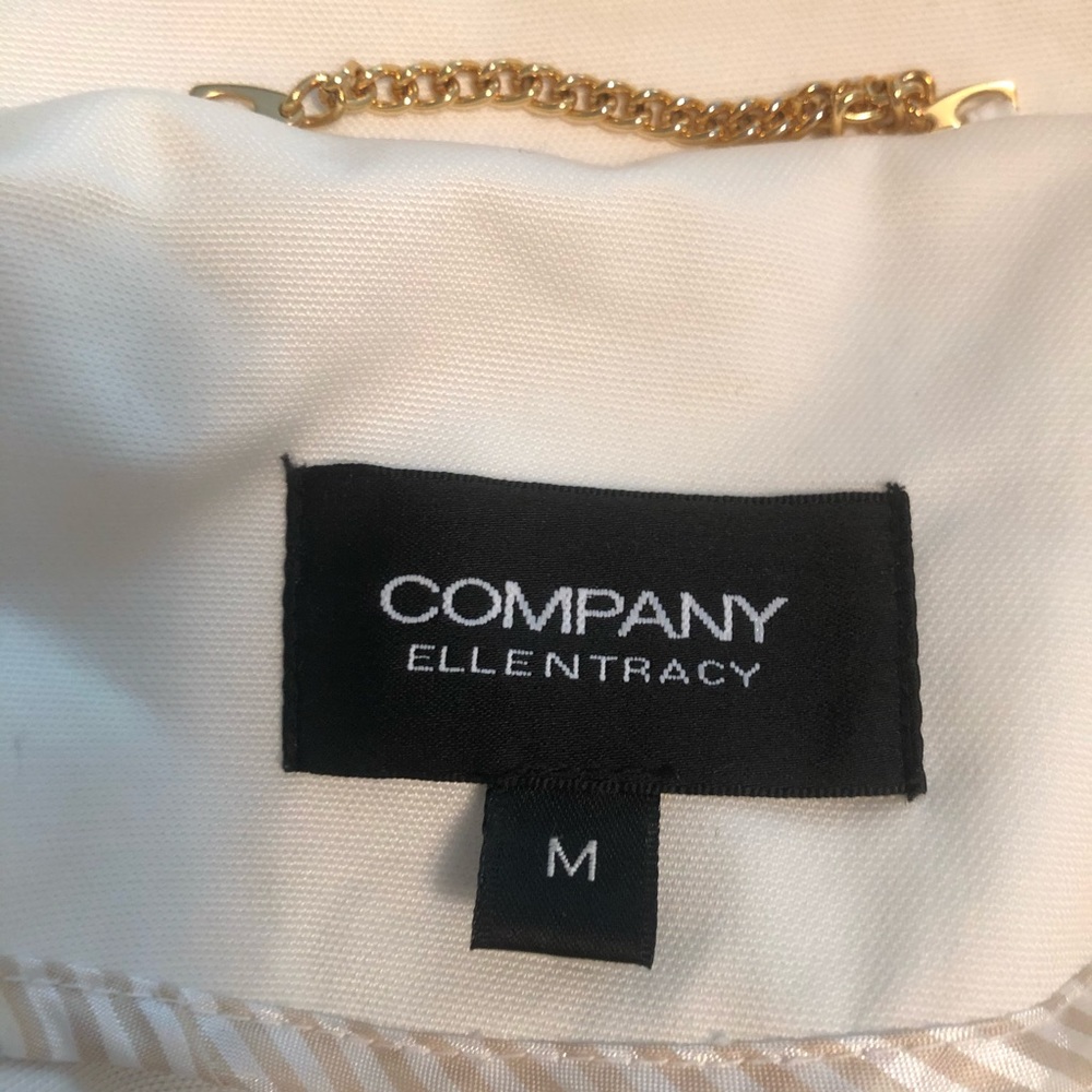 🌸 Ellen Tracy trenchcoat rain jacket ivory size med - Picture 4 of 5